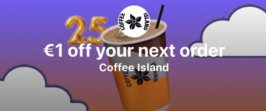 Coffee Island -1e για online παραγγελίες άνω 4e