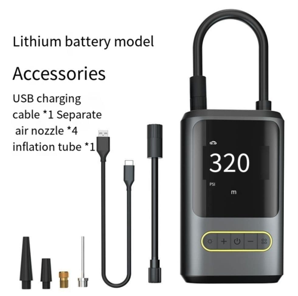 Μίνι τρομπα αυτοκίνητου 6000mah ασύρματη + λειτουργία φακού 19.72€ Gshopper