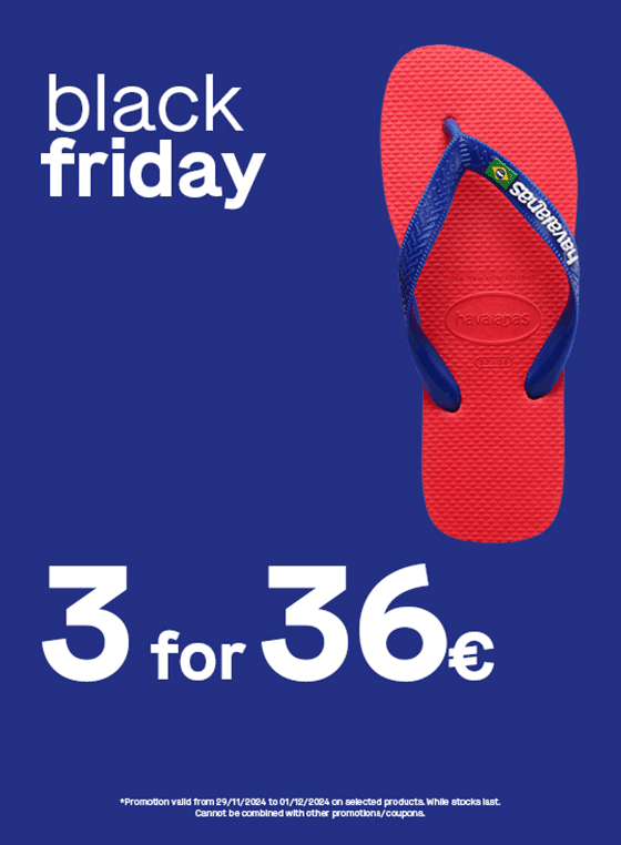 Havaianas 3 ζευγάρια 36€