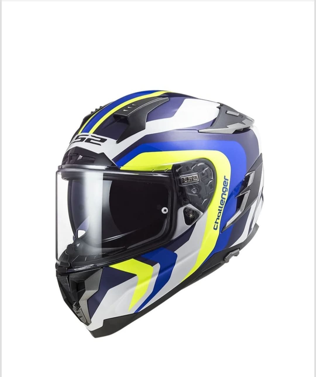 Κράνος LS2 Challenger Galactic - Gl White/Yllw/Blue | canellamoto.it