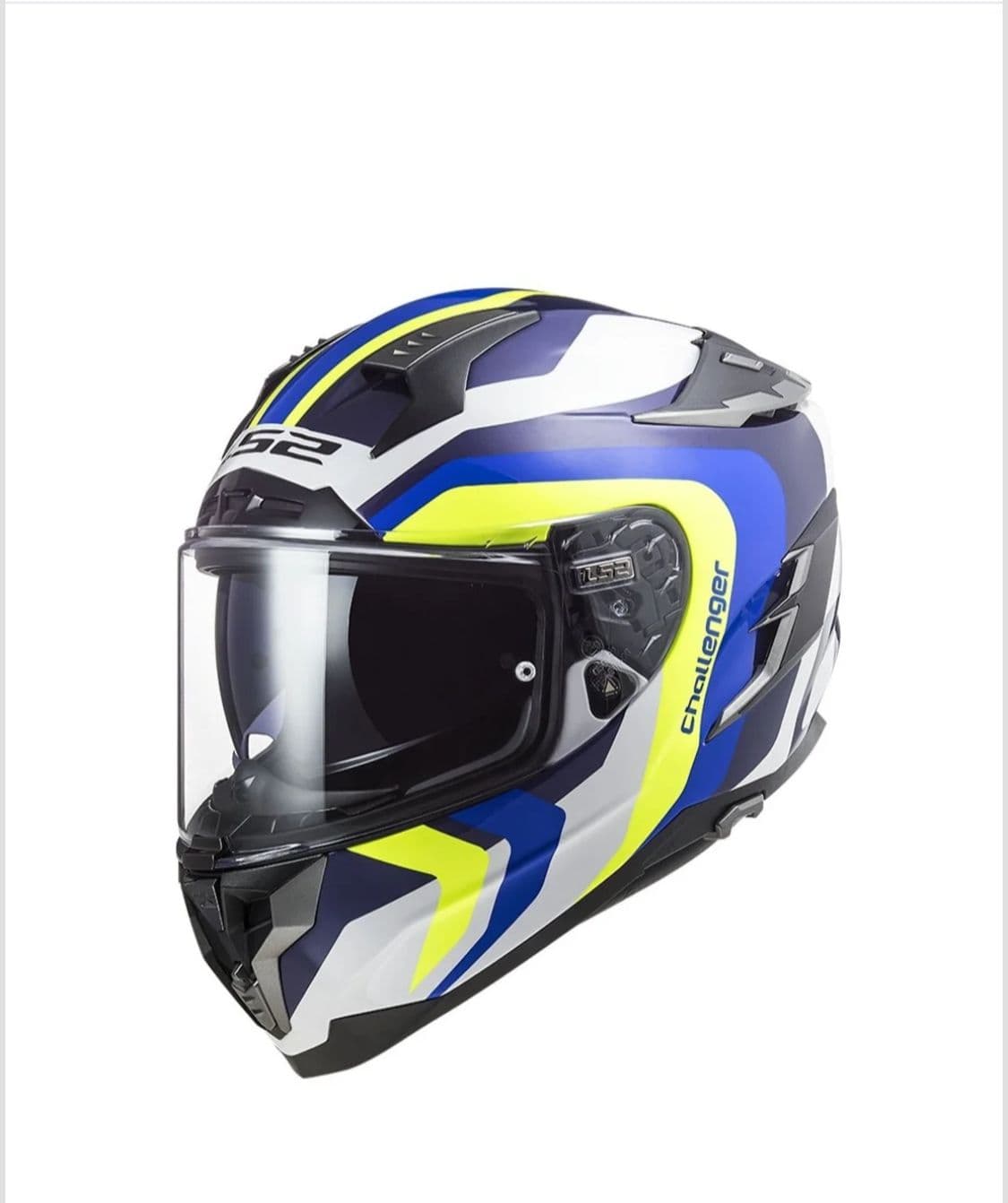Κράνος LS2 Challenger Galactic - Gl White/Yllw/Blue | canellamoto.it