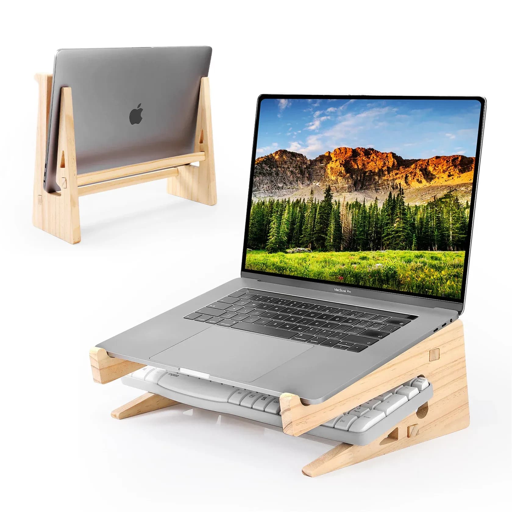 Ξύλινη Βάση Laptop πλάτους 33cm (από 14" - 17") - 1.99ευρώ