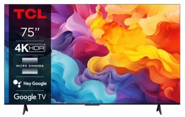TCL 75V6B Smart Τηλεόραση 75" 4K UHD DLED HDR (2024) στα 579€, ΚΩΤΣΟΒΟΛΟΣ