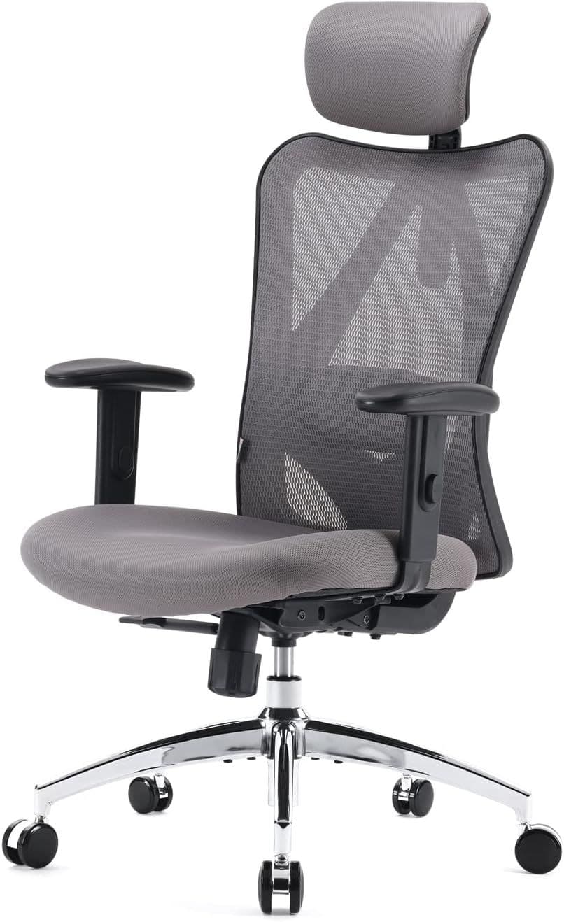 SIHOO M18 Office Chair, Ergonomic Computer Chair with Adjustable Headrest and Lumbar Support, High-Backed Executive Swivel Chair