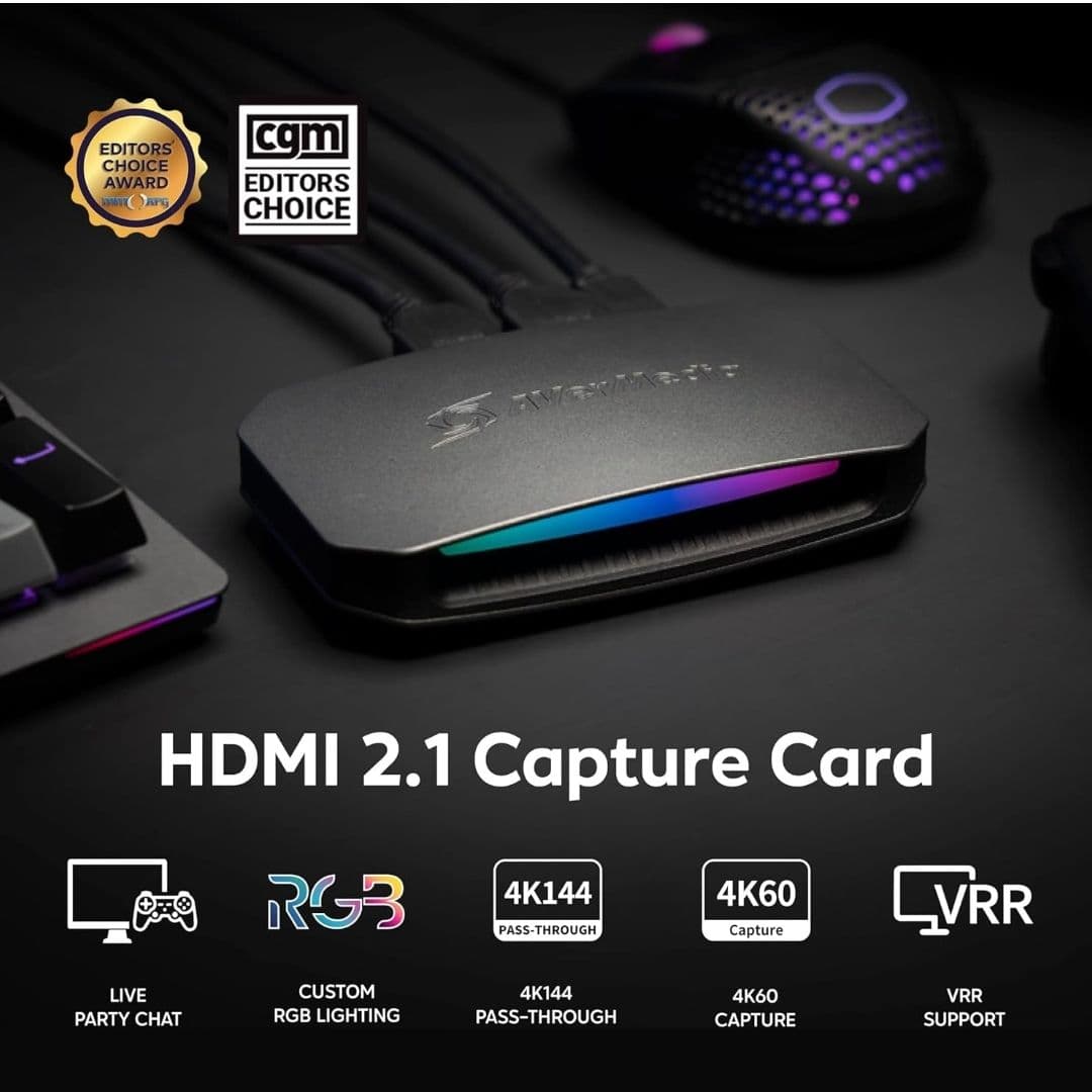 AVerMedia HDMI 2.1 Capture Card - 4K60 Capture Card for Streaming & Gaming 221.38€