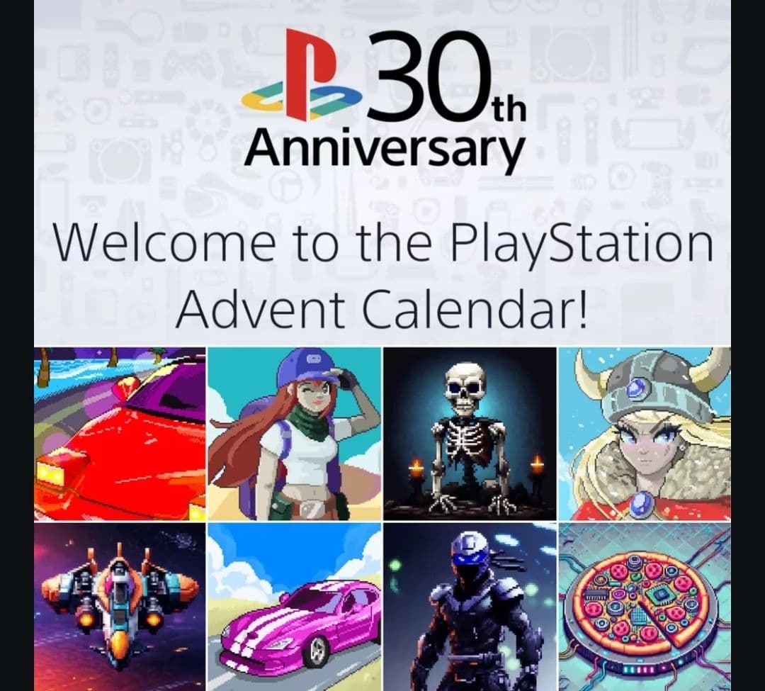 PlayStation Advent Calendar 2024 : 30  PSN Avatars: 1 Κάθε μέρα μεχρι 24/12  - PlayStation 30th Anniversary Celebrations