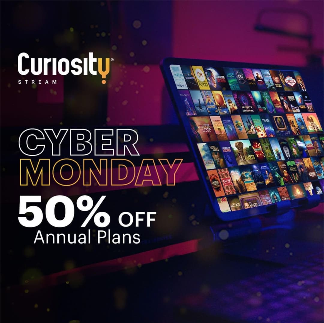 UPD 2/12 : Επιπλέον έκπτωση σήμερα στο 1.25€ το μήνα / Curiosity Stream (πλατφόρμα streaming ντοκιμαντέρ) με 1.75€/μήνα (-30%) για ένα έτος