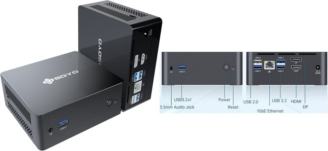 Mini PC SOYO M2 PLUS | Intel N100 | 16 GB RAM | 512 GB NVME SSD | Windows 11