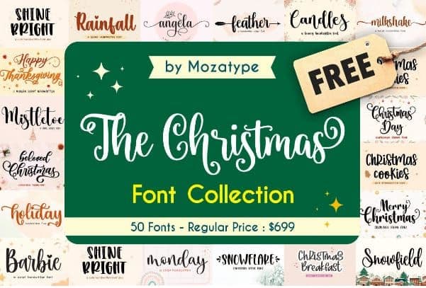 Δωρεάν (από 629$) και για lifetime χρήση το The Christmas Font Collection Bundle (50 γραμματοσειρές υψηλής ποιότητας) [for PC & Mac] με εμπορική άδεια