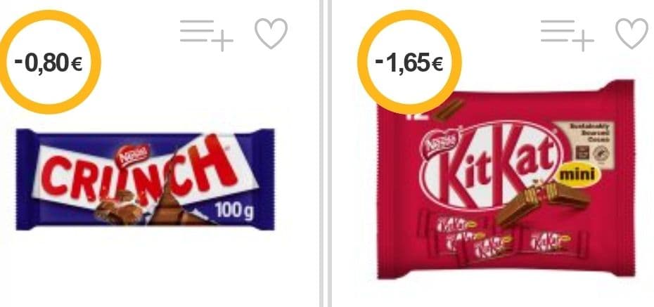 Crunch & Kit Kat σοκολάτες έκπτωση 50%
