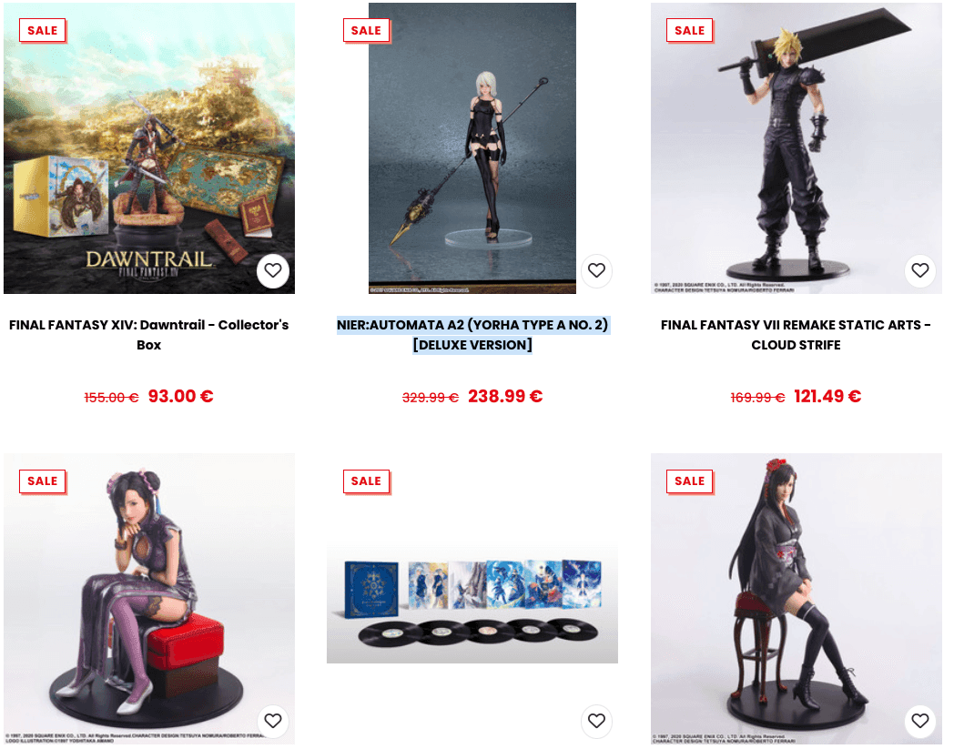 Φιγούρες Final Fantasy  από Square Enix με έκπτωση άνω του 40%