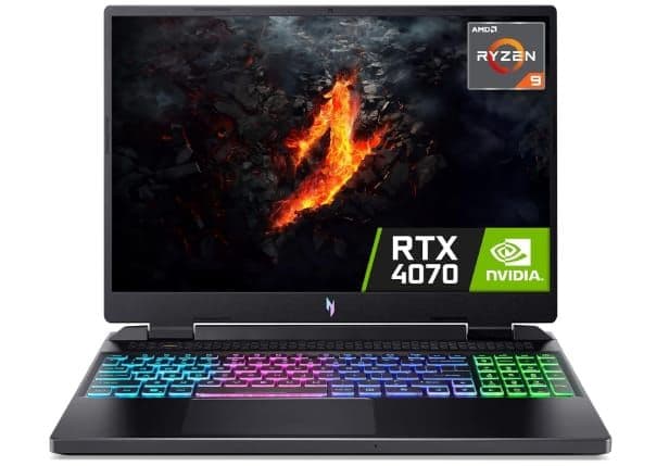 Acer Nitro 16 AN16-42 Gaming Laptop|16" WUXGA IPS 180Hz|AMD Ryzen 9 8945HS|NVIDIA GeForce RTX 4070 8G|16GB, 512GB SSD|