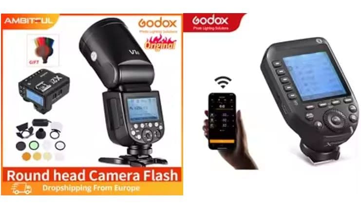 Godox Flash Trigger XPro II TTL στα 66,03€ και Godox V1N Flash στα 163,73€, aliexpress