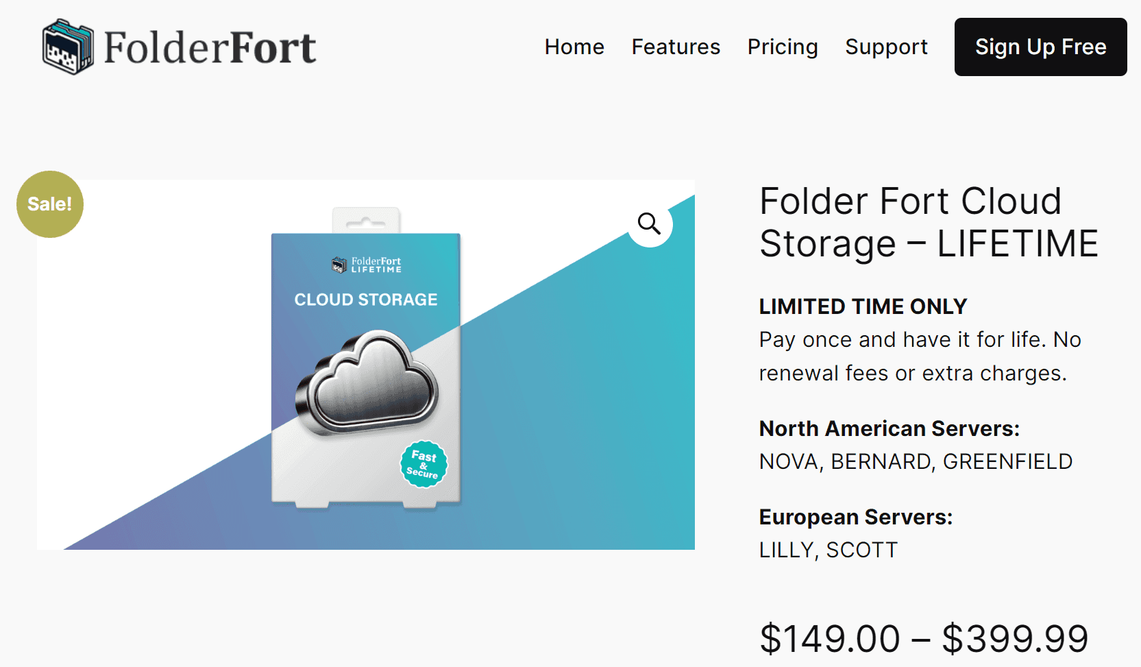 3 TB Cloud Storage lifetime από Folder Fort με $149 ή 1 & 2 TB Cloud Storage μόνο $59,97 ή $109,97 αντίστοιχα (μέσω StackSocial)