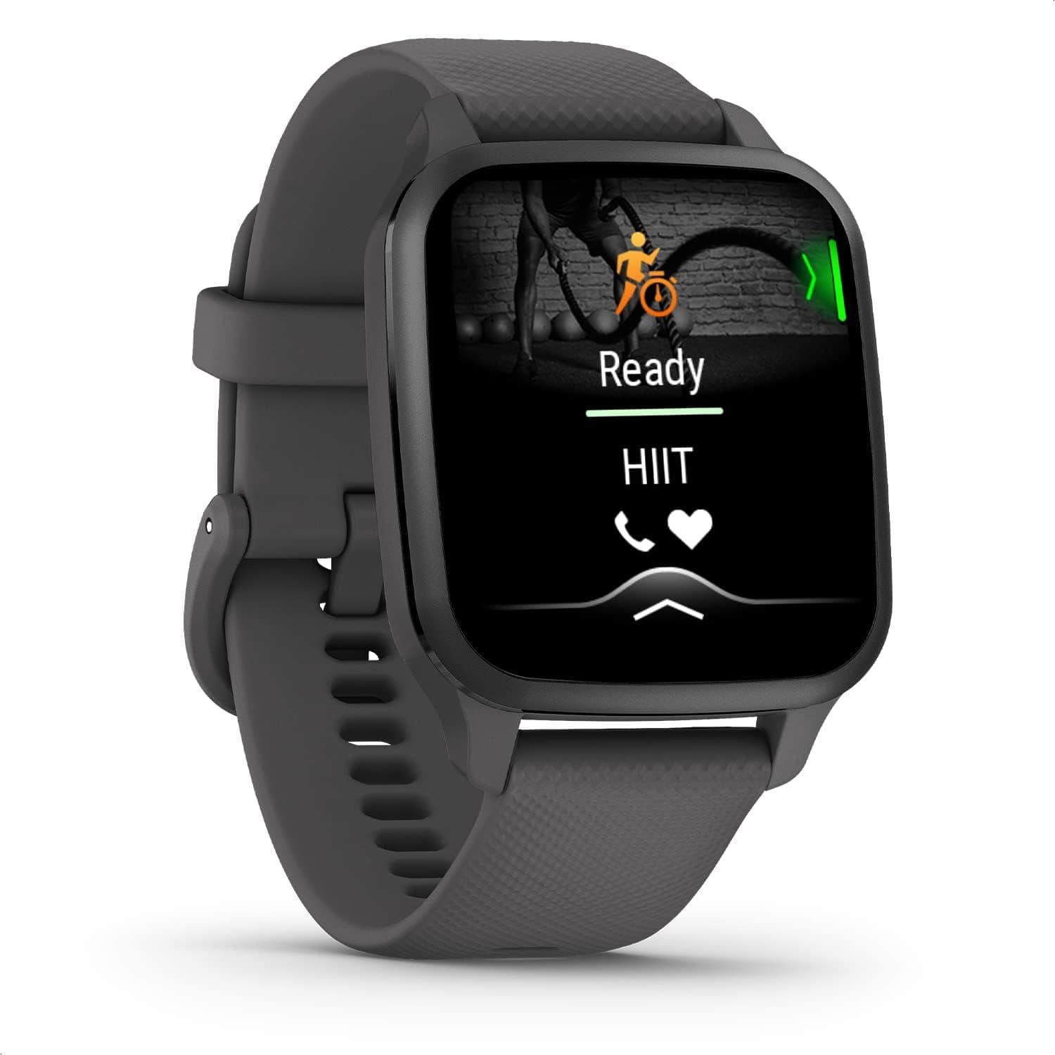 Garmin Venu Sq 2 Music GPS Fitness Smartwatch with 1.4" AMOLED Display, Garmin Pay