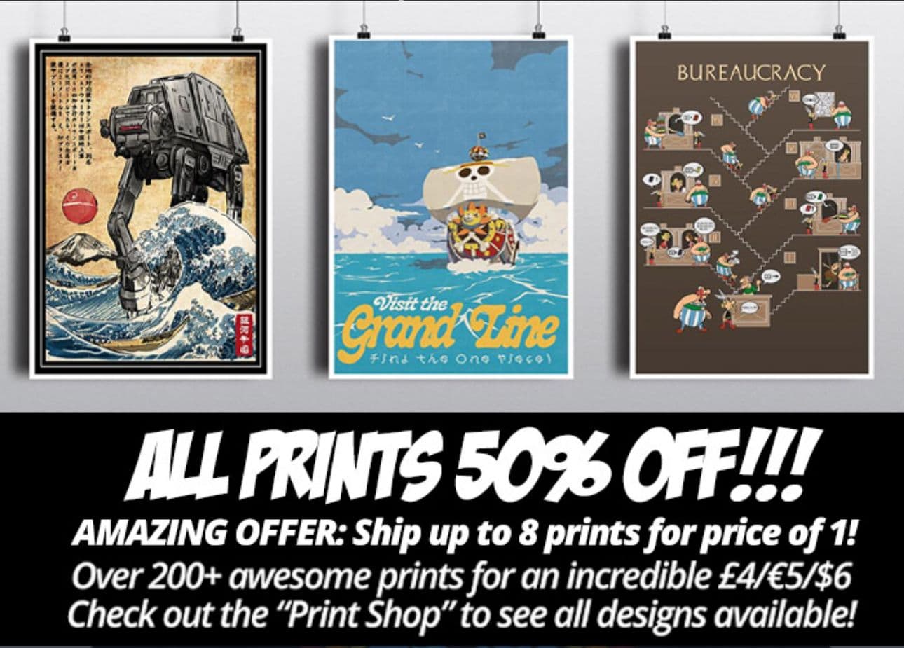 -50% σε όλες τις αφίσες στο Qwertee