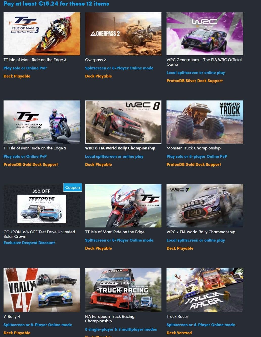 Συλλογή με video games (PC) με αυτοκίνητα & μηχανές από 4,76€