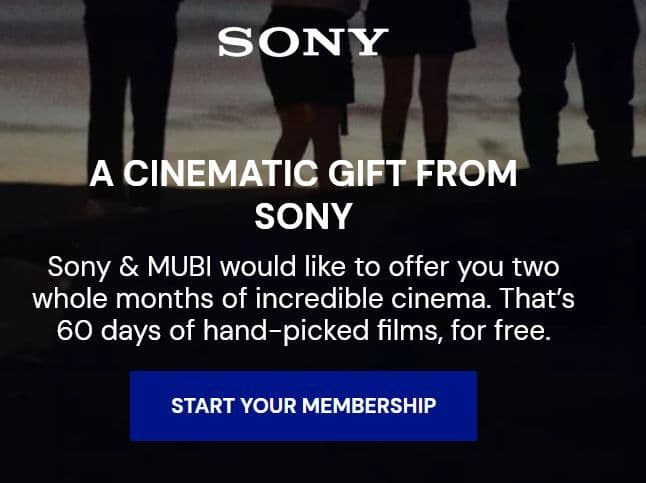 Δωρεάν MUBI για 60+30 ημέρες