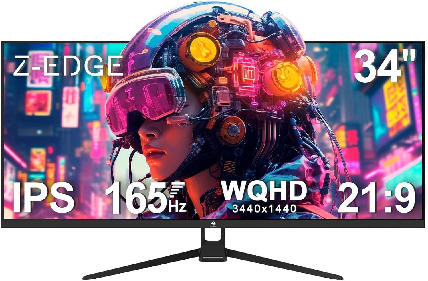 Z-Edge 34" UWQHD IPS 165Hz Gaming Monitor (fulfilled by Amazon)