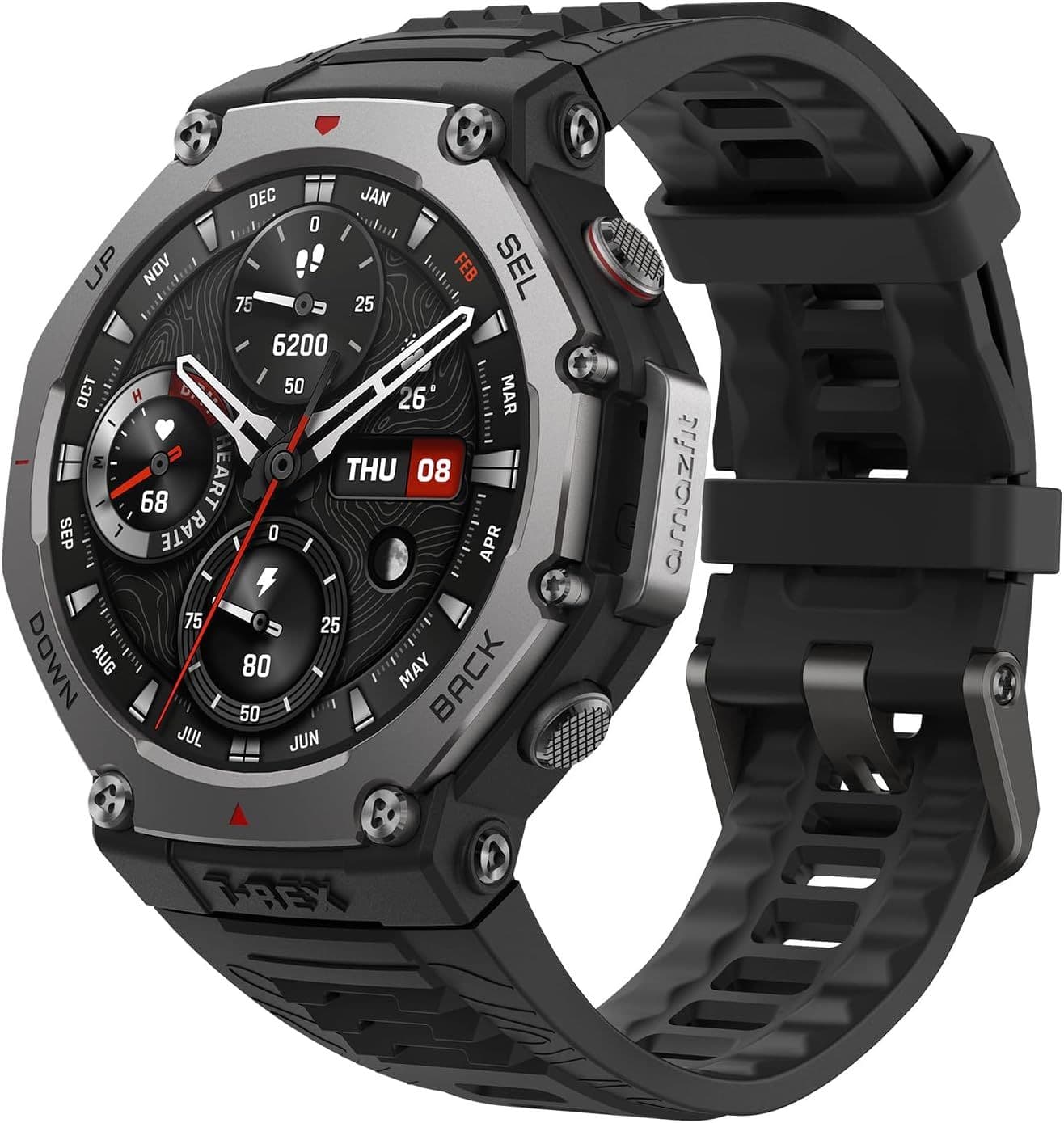Amazfit T-Rex 3 Outdoor Smartwatch 48mm (AMOLED, Dual Band GPS, 170 Plus Sportmodus)