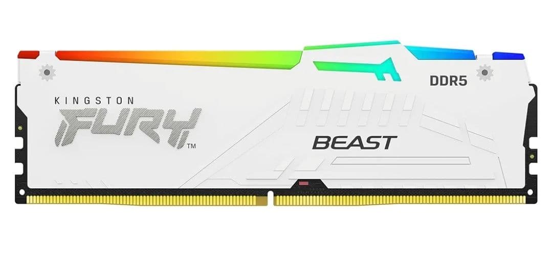 Kingston Fury Beast λευκο RGB EXPO 16GB 6800MT/s DDR5 CL34(1 τεμαχιο) 66.55€
