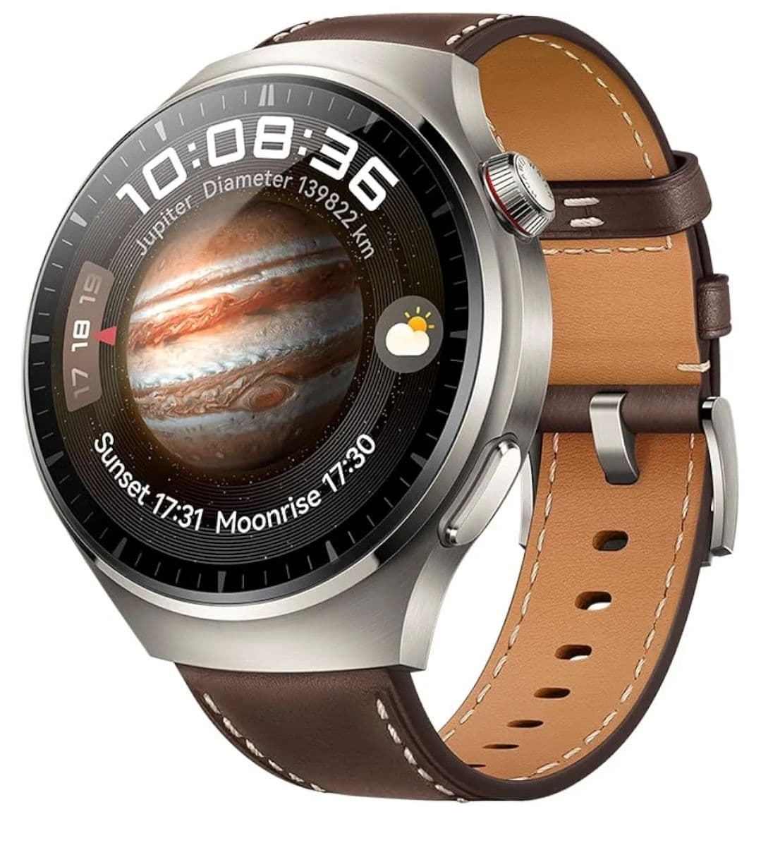 HUAWEI Watch 4 Pro Titanium ,δερμάτινο λουρακι,Esim και Συμβατότητα με Android/Ios