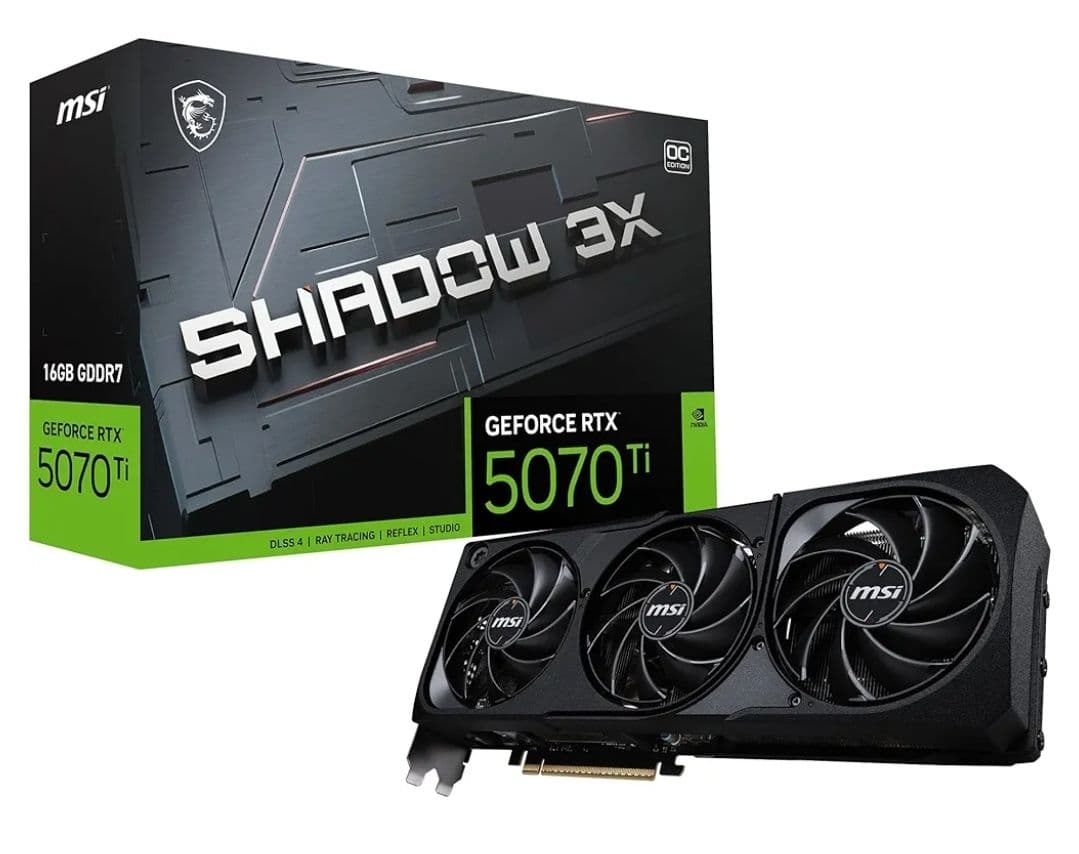 MSI GeForce RTX 5070 Ti 16G SHADOW 3X OC 855.59€