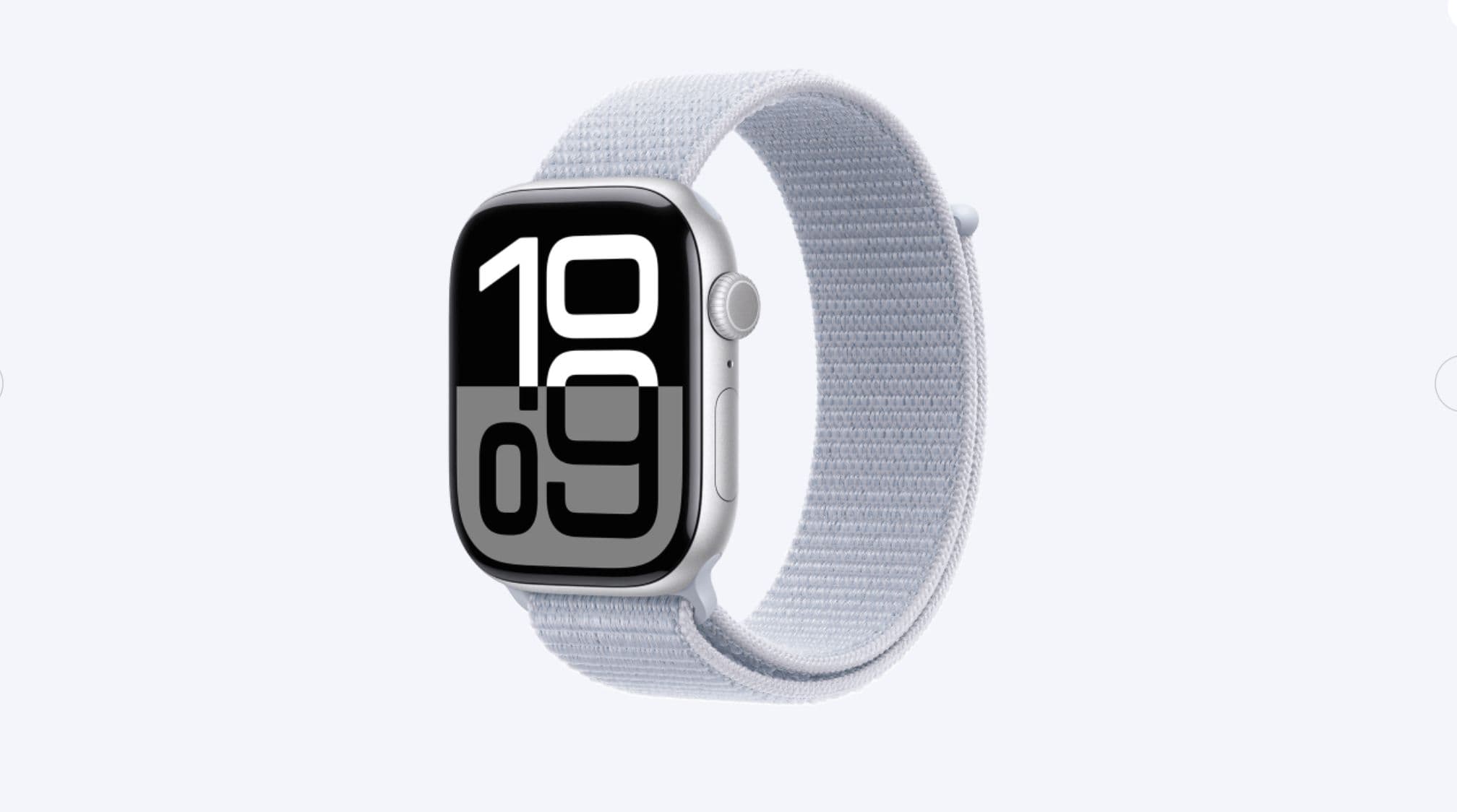 APPLE Watch Series 10 GPS 46mm Silver Aluminum Case με Blue Cloud Sport Loop Smartwatch