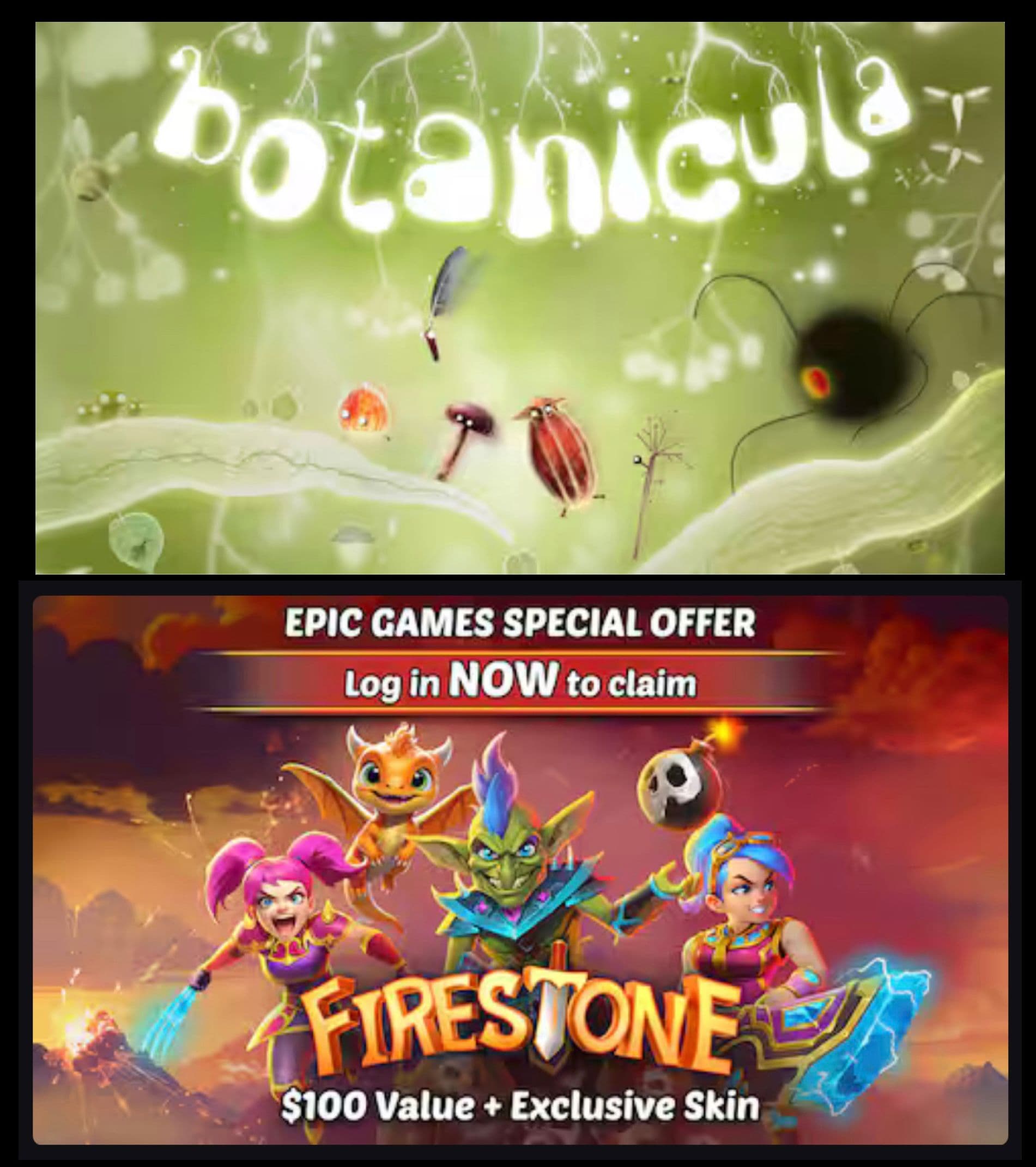 Δωρεάν το "Botanicula" και extras για το "Firestone Online Idle RPG" για PC, iOS & Android στο Epic Games Store
