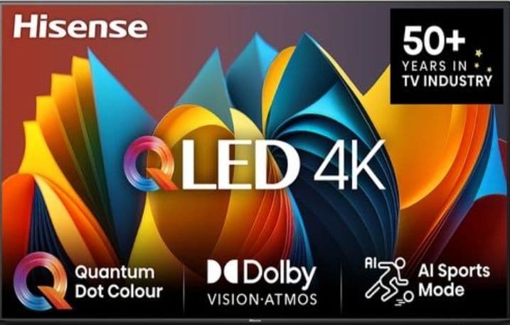 Hisense QLED 55E7NQ 55" Τηλεόραση Smart 4K 389€
