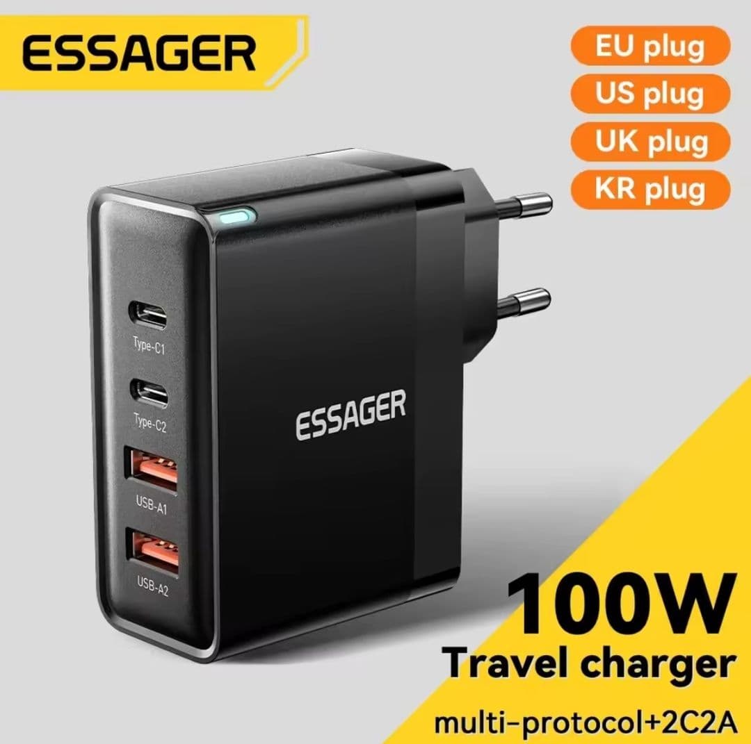 Φορτιστής Essager 100W gan charger με 16,49€  στο Aliexpress (έως 11€ στην εφαρμογή με coins)