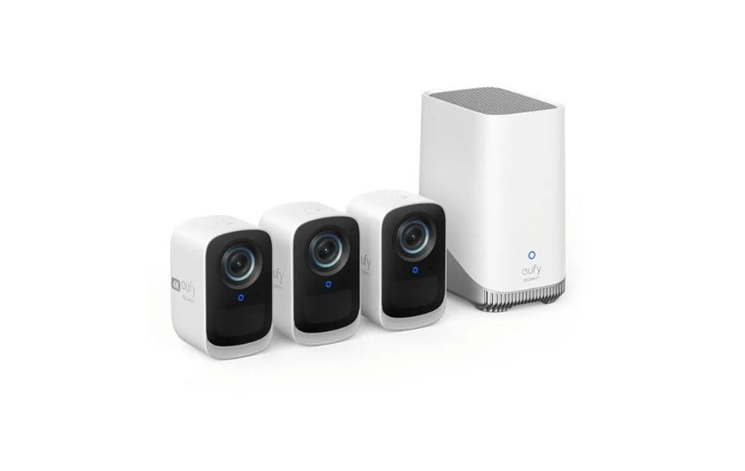 Eufy Security eufyCam S300 3C - 3 καμερες + Homebase 3 (318.98€)