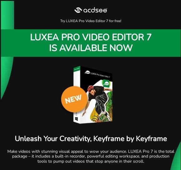 Δωρεάν το LUXEA Pro Video Editor 7 
