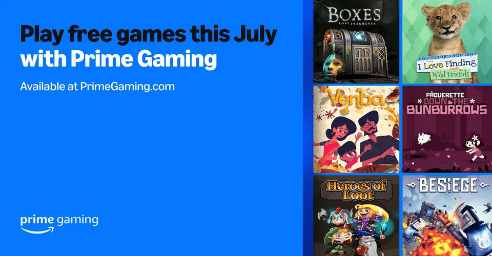 Amazon Prime Gaming: Δωρεάν παιχνίδια Ιουλίου 2025