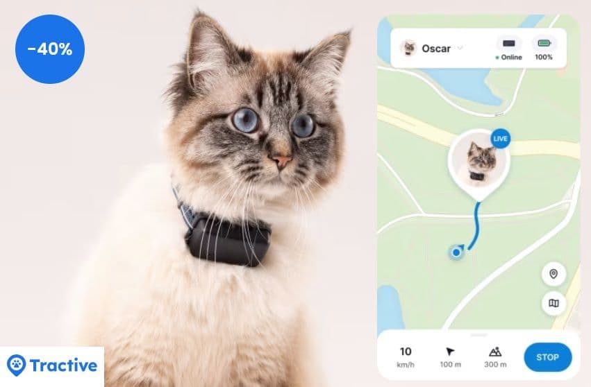 Προσφορά -40% για όλα τα Tractive GPS Pet trackers