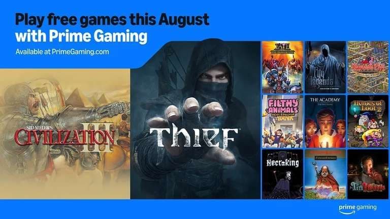 Amazon Prime Gaming: Δωρεάν παιχνίδια Αυγούστου 2025