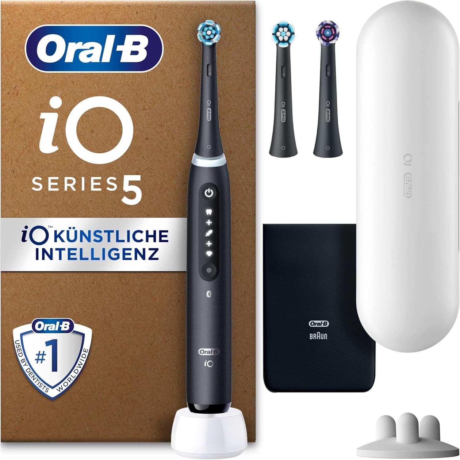 Oral-B iO Series 5 Plus Edition Electric Toothbrush, Plus 3 Replacement Toothbrush Heads
