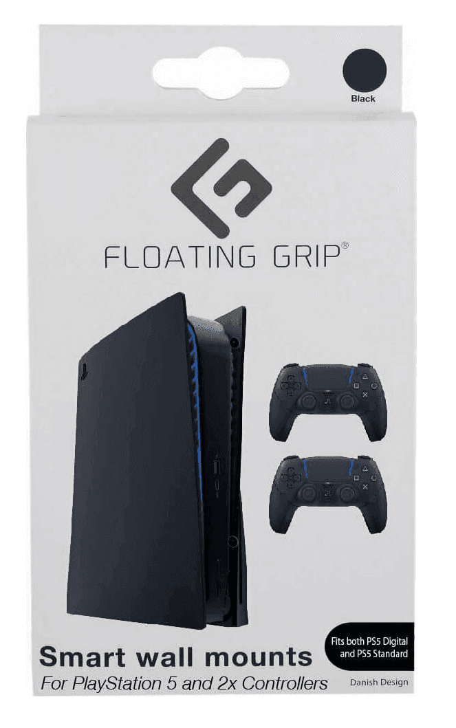 Floating Grip PS5 Console & Controller Wall Mounts Black Επιτοίχια Βάση Στήριξης