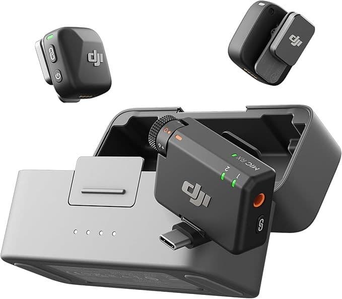 DJI Mic Mini (2 Transmitters, 1 Receiver, Charging Cradle)