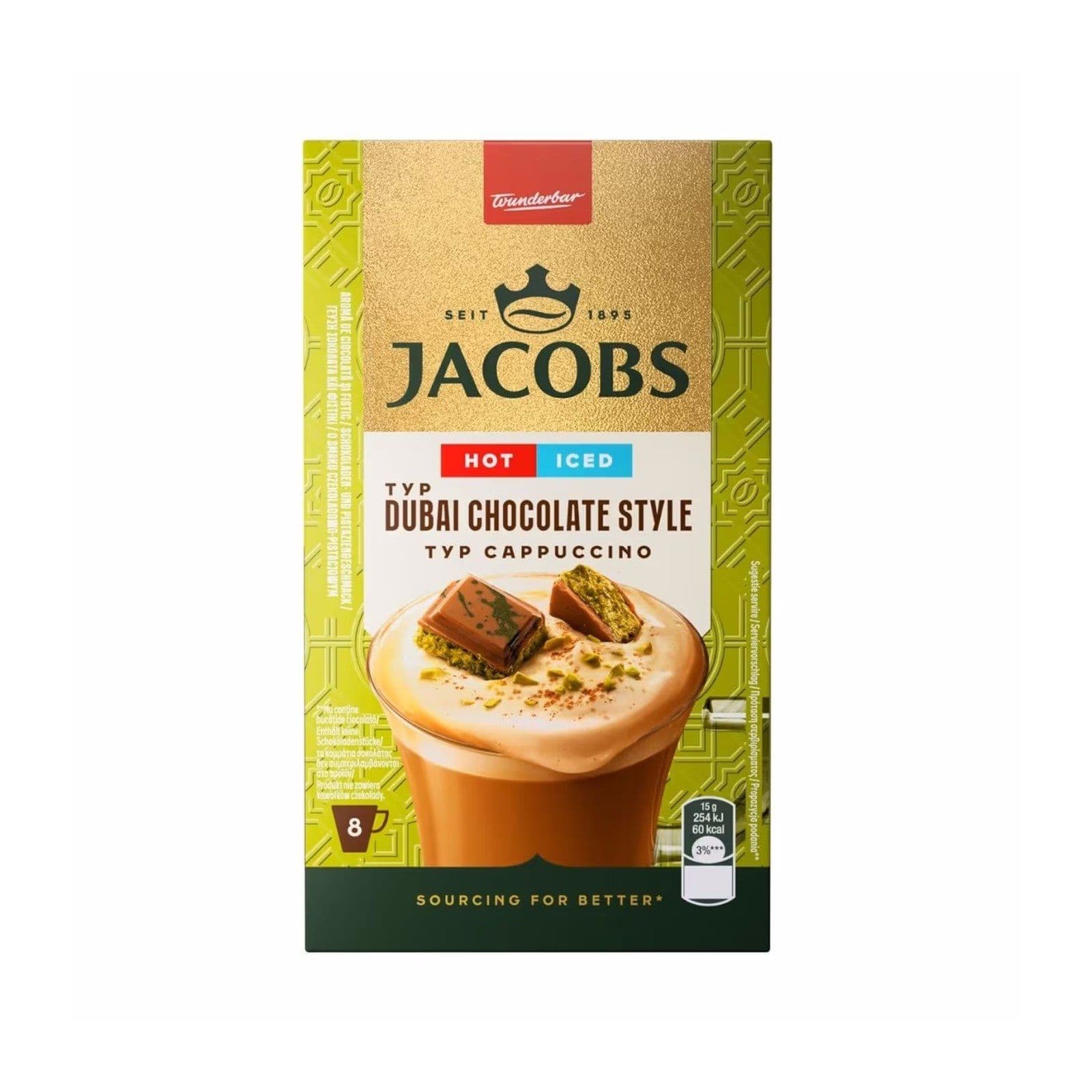 JACOBS Στιγμιαίο Ρόφημα Cappuccino Dubai Chocolate Style 8x15g