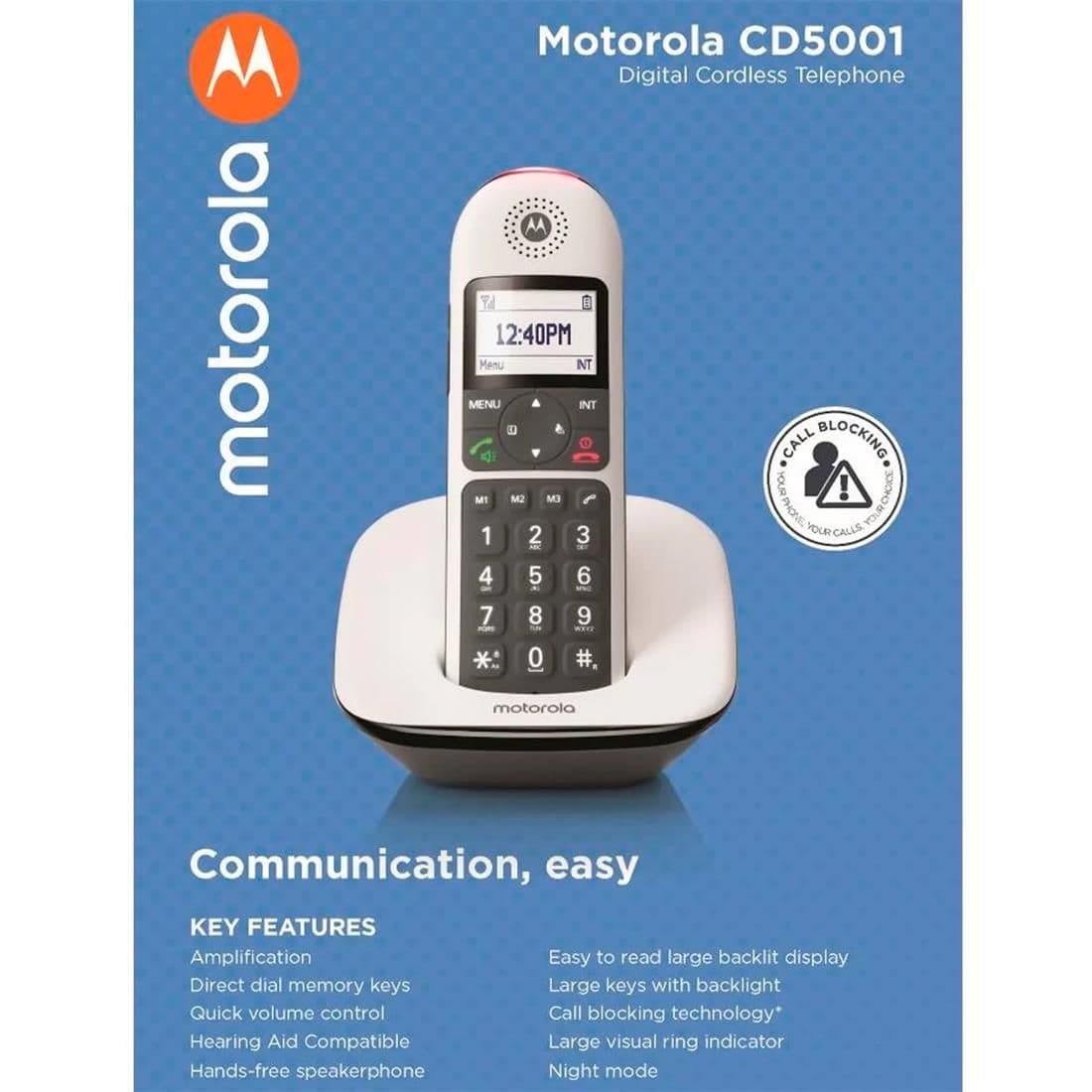 Ασύρματο Τηλέφωνο Motorola CD5001 GR με 34,90€
