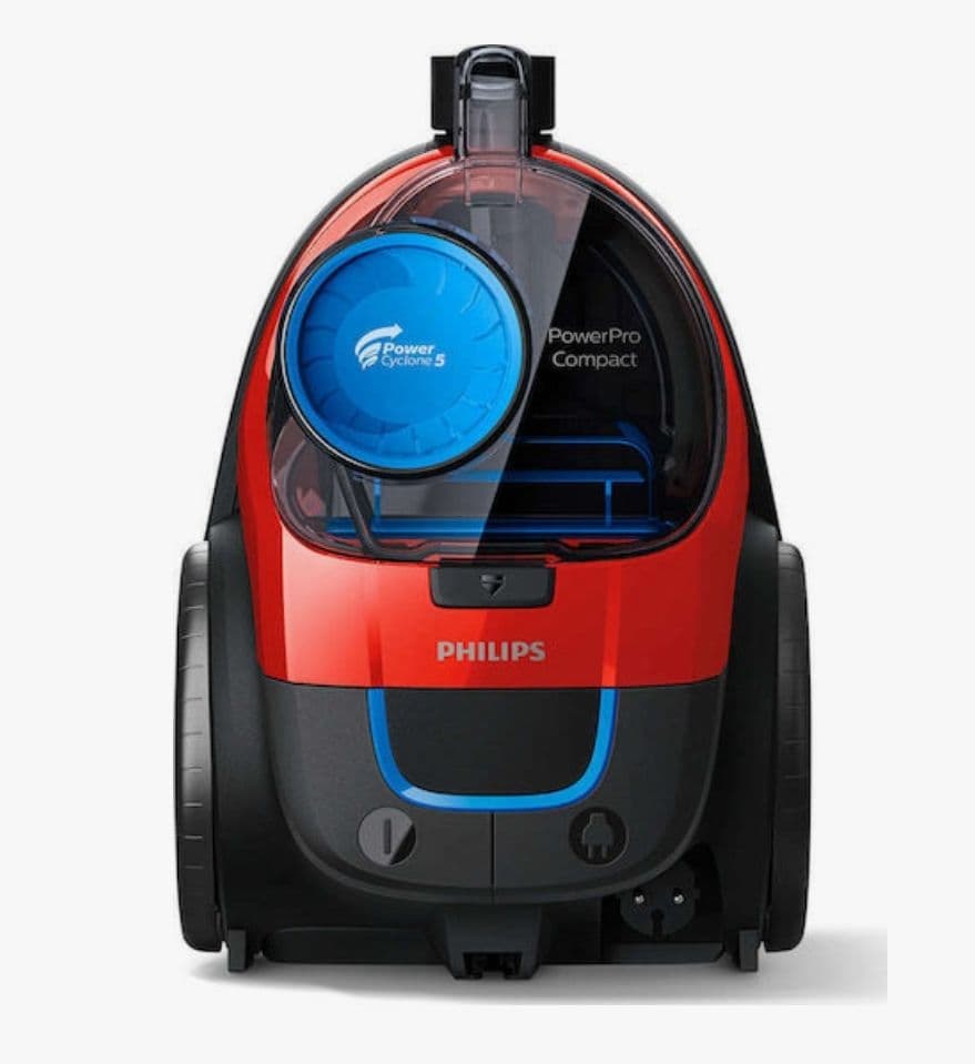 Philips Powerpro Compact Ηλεκτρική Σκούπα 900W με Κάδο 1.5lt Κόκκινη