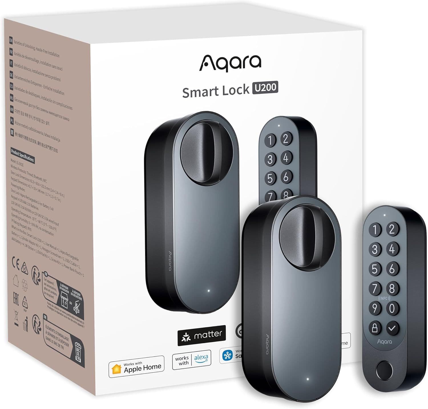Aqara Smart Lock U200 Ηλεκτρονική Κλειδαριά