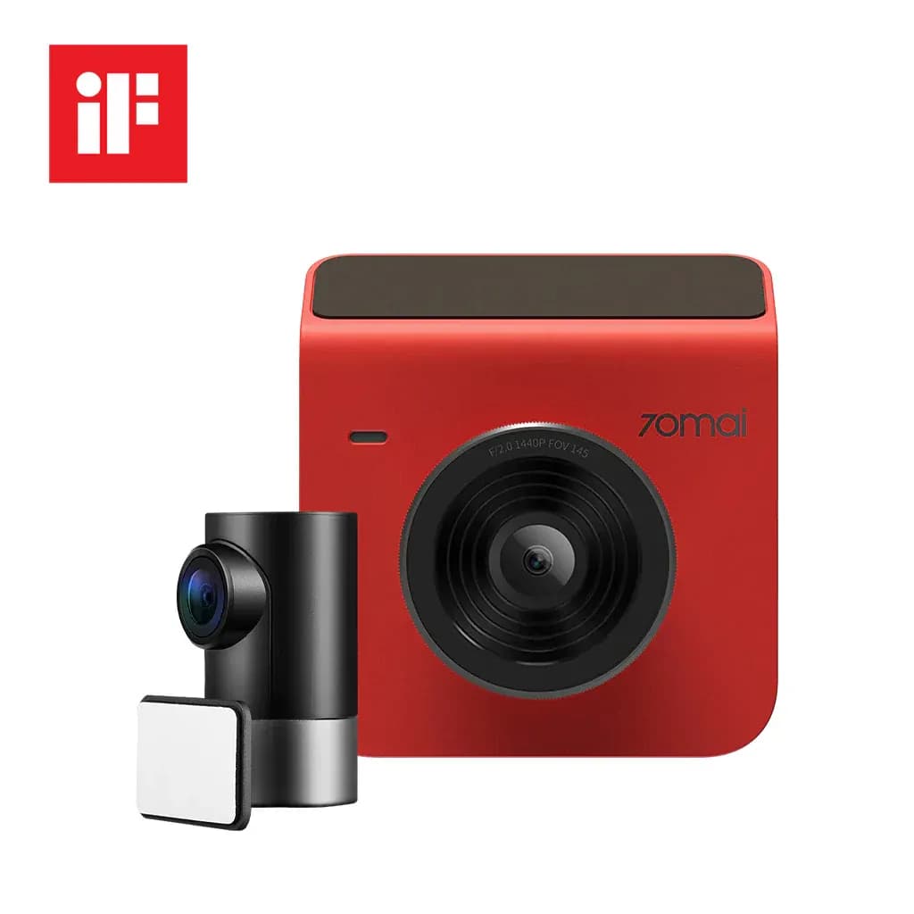 70mai Dash Cam A400 1440P QHD 2" Dual-Channel Front+Rear Cam