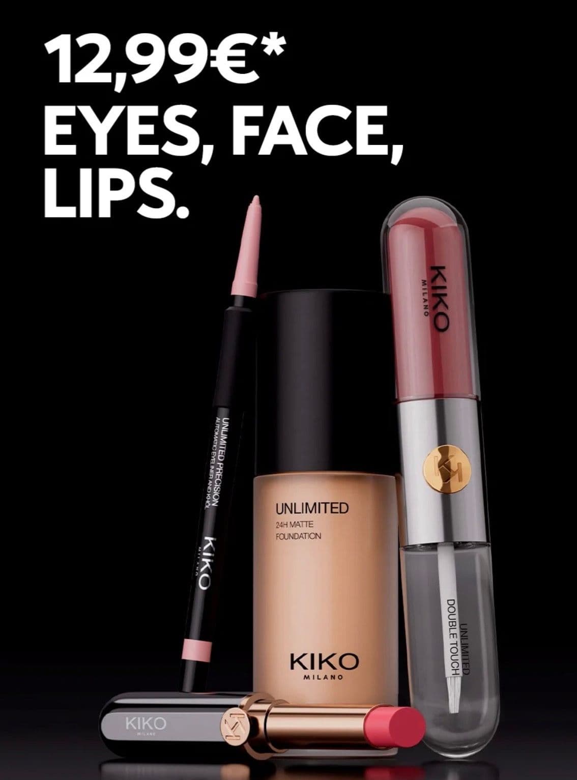 Makeup είδη Kiko Milano χείλη/μάτια/πρόσωπο με 12,99€