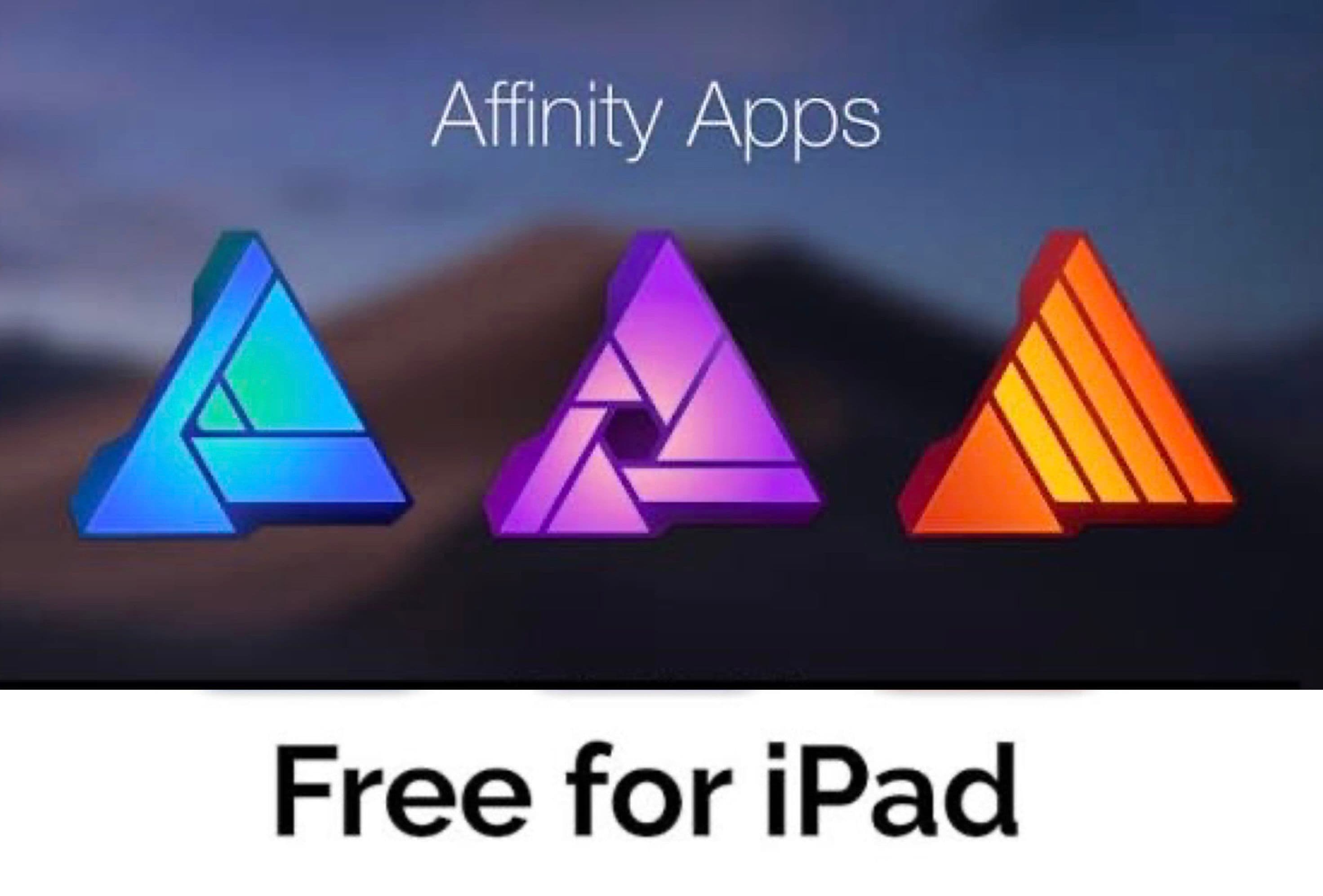 Δωρεάν (από 18.50€ έκαστη), οι Graphic Design & Illustration εφαρμογές “Affinity Photo 2” , “Affinity Publisher 2”  και “Affinity Designer 2’ για iPad, στο App Store.