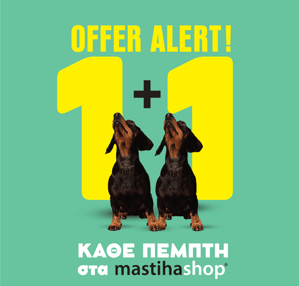 1+1 απο τα φυσικα καταστήματα mastichashop καθε Πεμπτη