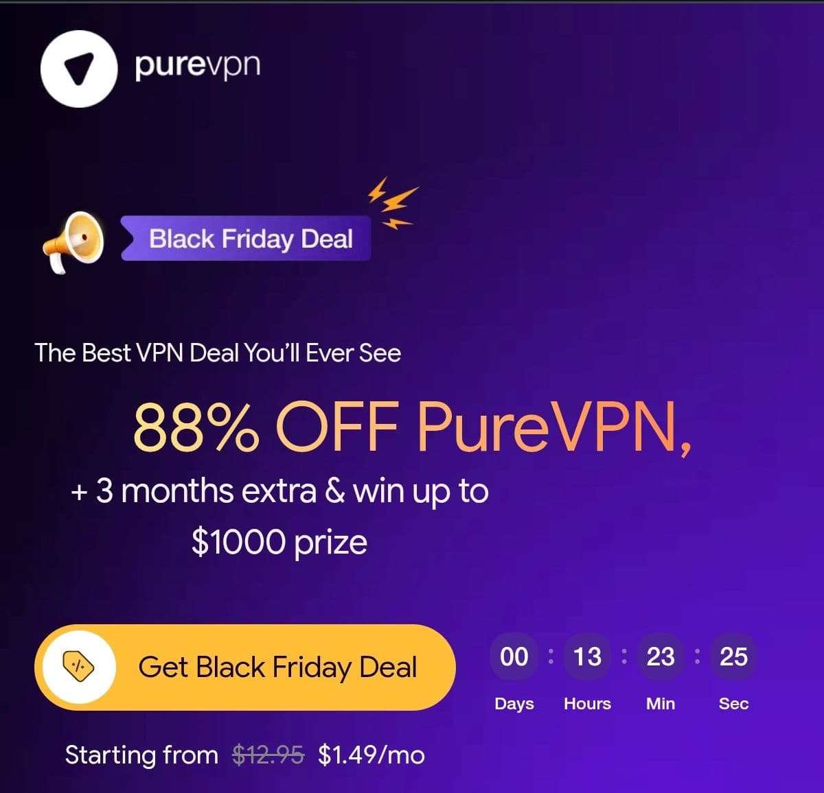 PureVPN έως 83% έκπτωση και 135% cashback μέσω TopCashBack