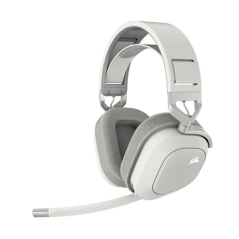 Corsair HS80 Max RGB Ασύρματο Over Ear Gaming Headset με σύνδεση Bluetooth/USB White/Carbon