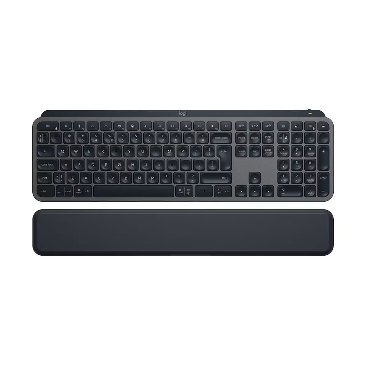 Logitech Πληκτρολόγιο MX Keys S Graphite with Palm Rest
